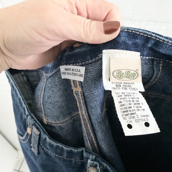 Vintage Women’s Denim Jeans Bebop Second Generation Dark Wash Sherpa Pocket Sz 7 - Picture 14 of 16